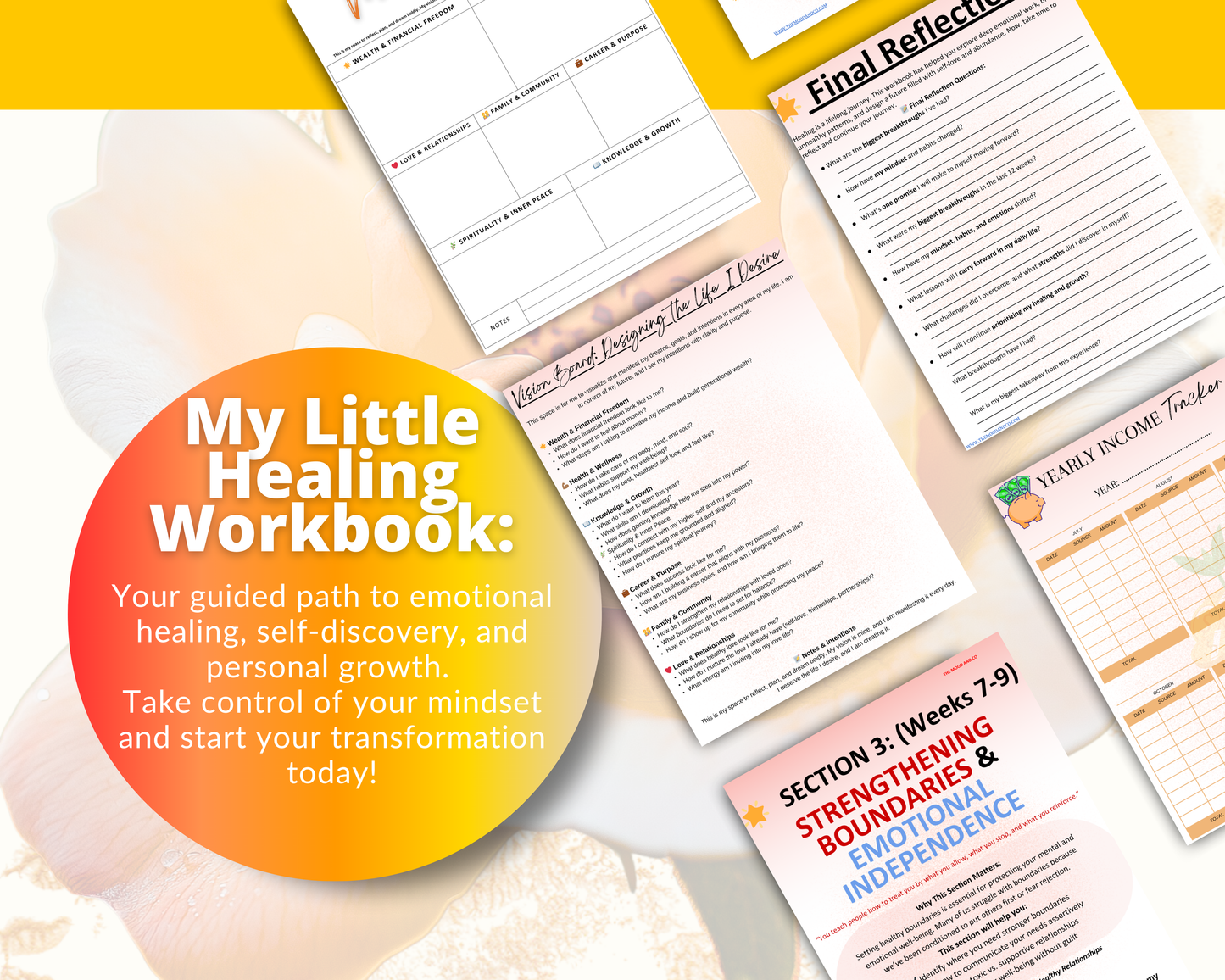 My Little Healing Workbook | 12-Week Emotional Healing & Transformation Journal