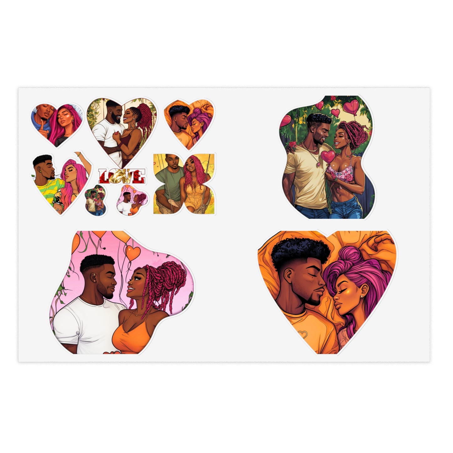 Black Love Sticker Sheet  – Celebrate Love & Connection