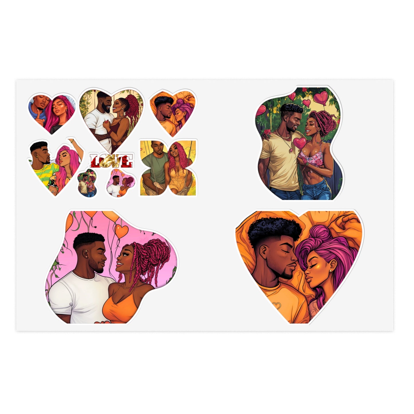 Black Love Sticker Sheet  – Celebrate Love & Connection