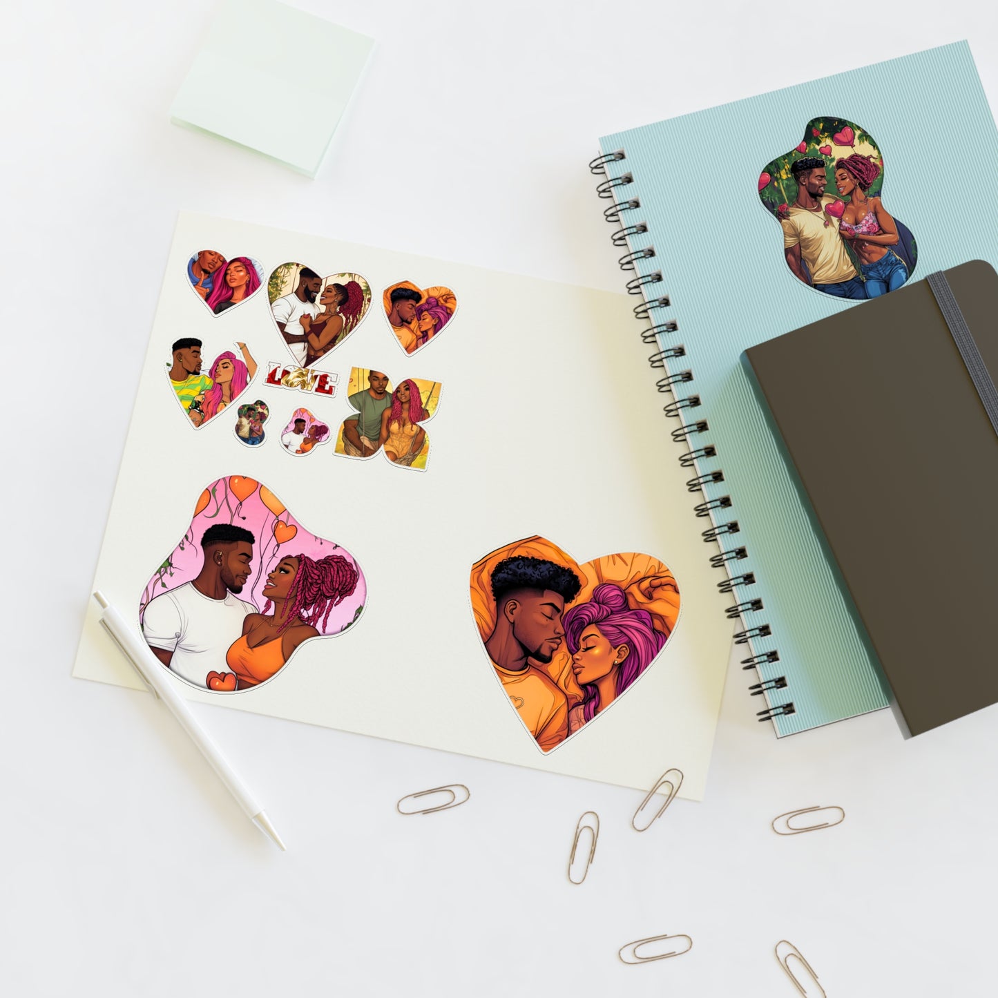 Black Love Sticker Sheet  – Celebrate Love & Connection