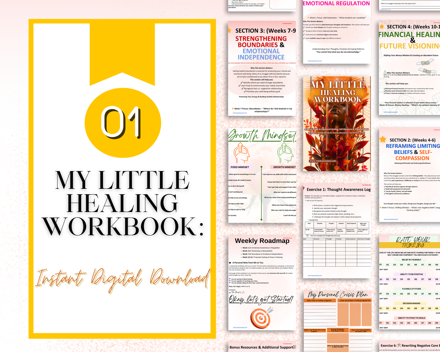 My Little Healing Workbook | 12-Week Emotional Healing & Transformation Journal