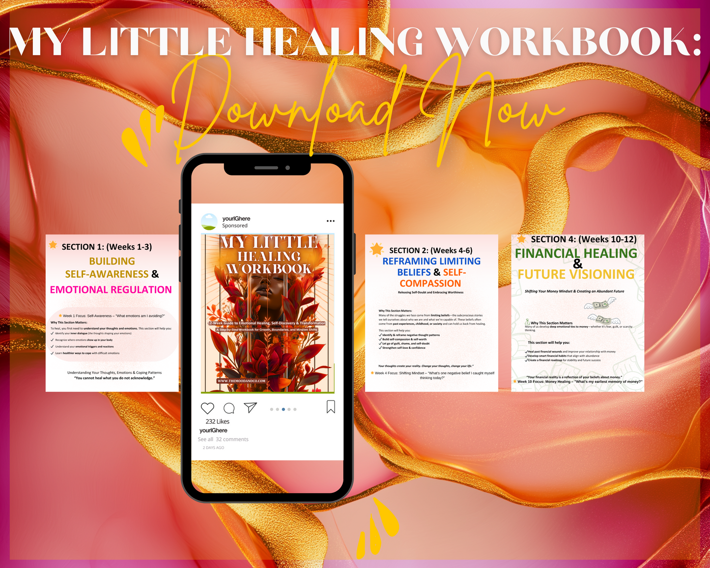 My Little Healing Workbook | 12-Week Emotional Healing & Transformation Journal