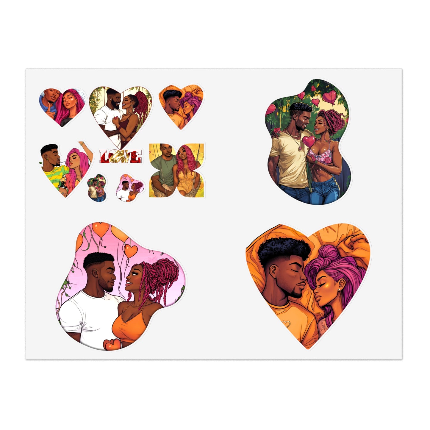 Black Love Sticker Sheet  – Celebrate Love & Connection