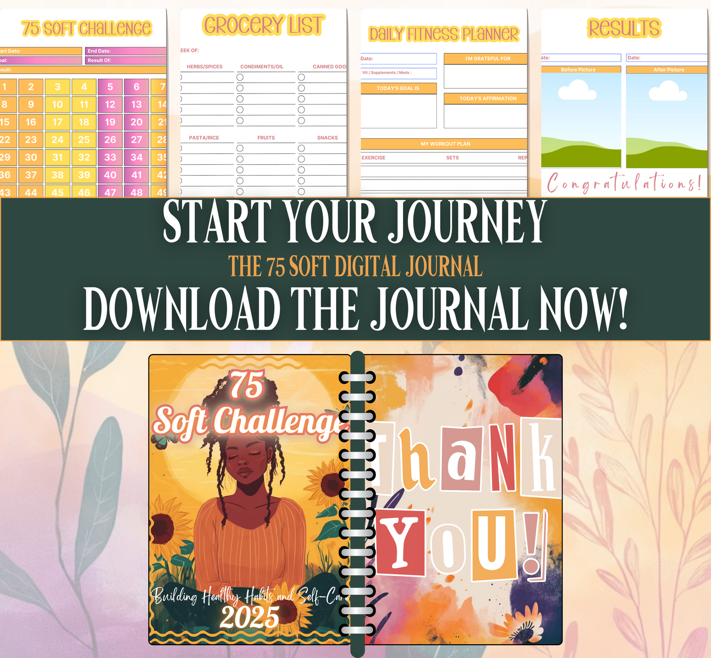 75 SOFT Digital Journal - Build Healthy Habits and Self-Care FOR BUSY MOMS