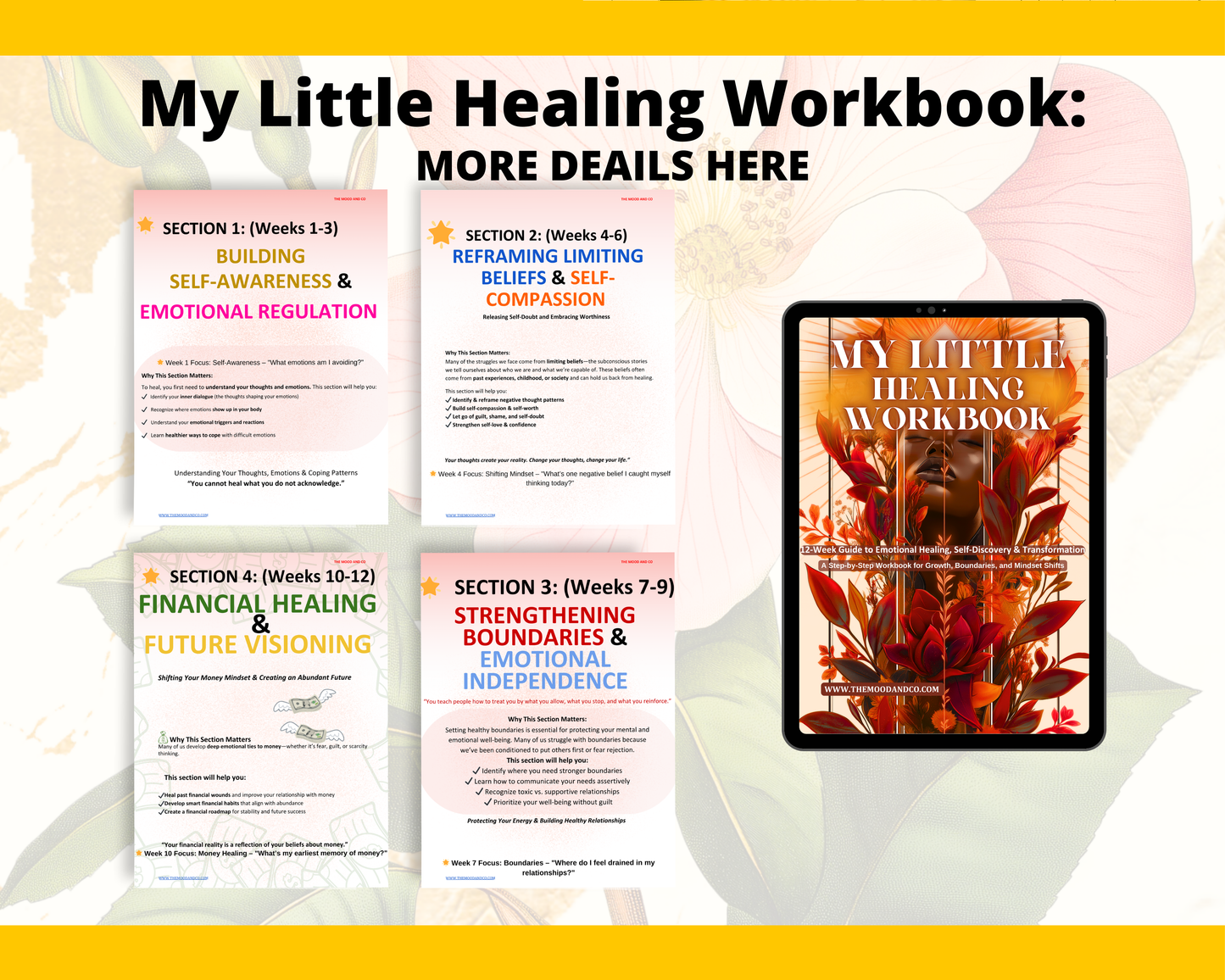 My Little Healing Workbook | 12-Week Emotional Healing & Transformation Journal