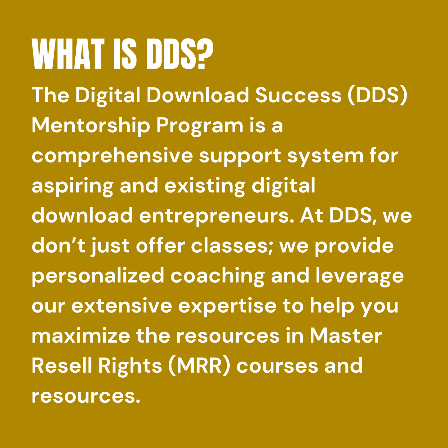 Digital Boss Academy (DBA) and Digital Download Success (DDS) Program