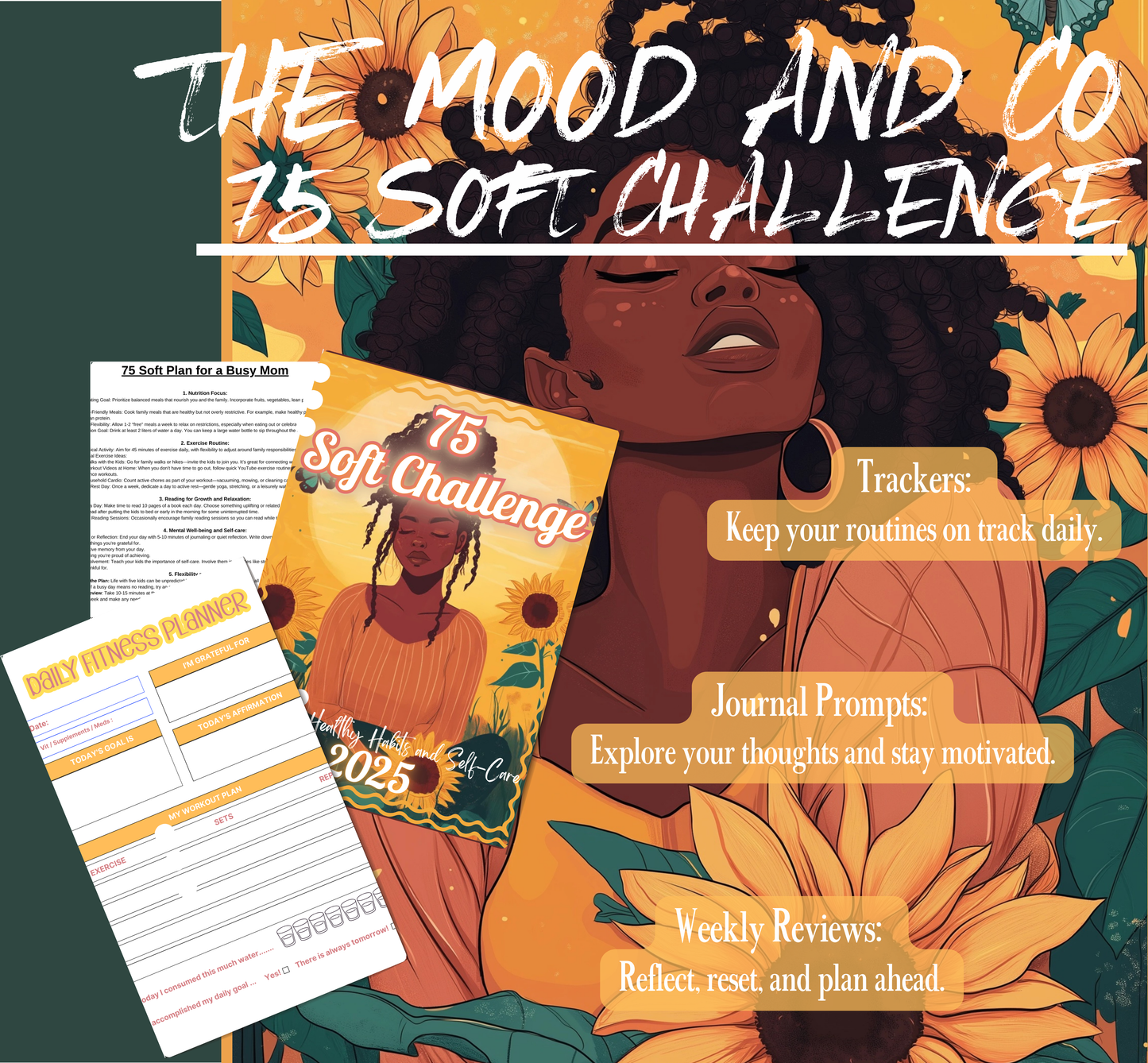 75 Soft Digital Journal - Build Healthy Habits and Self-Care