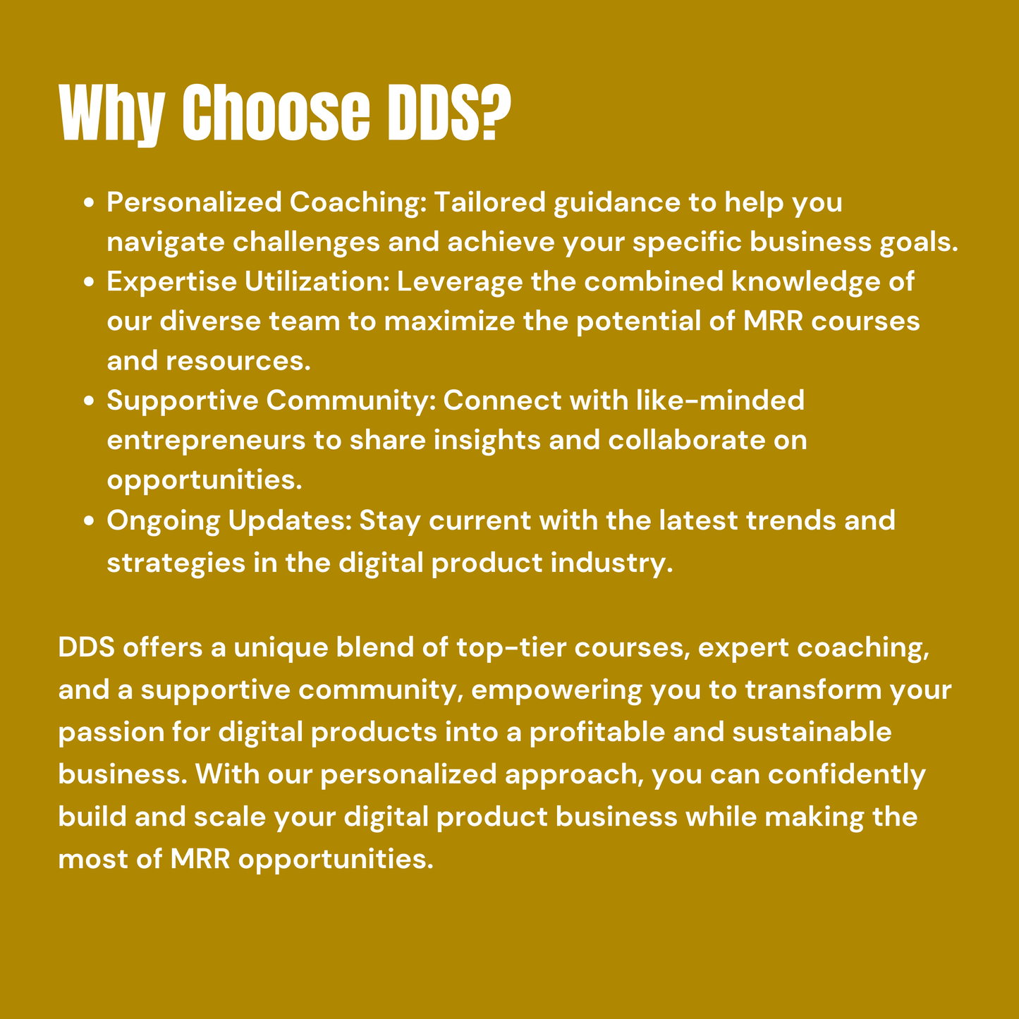 Digital Boss Academy (DBA) and Digital Download Success (DDS) Program