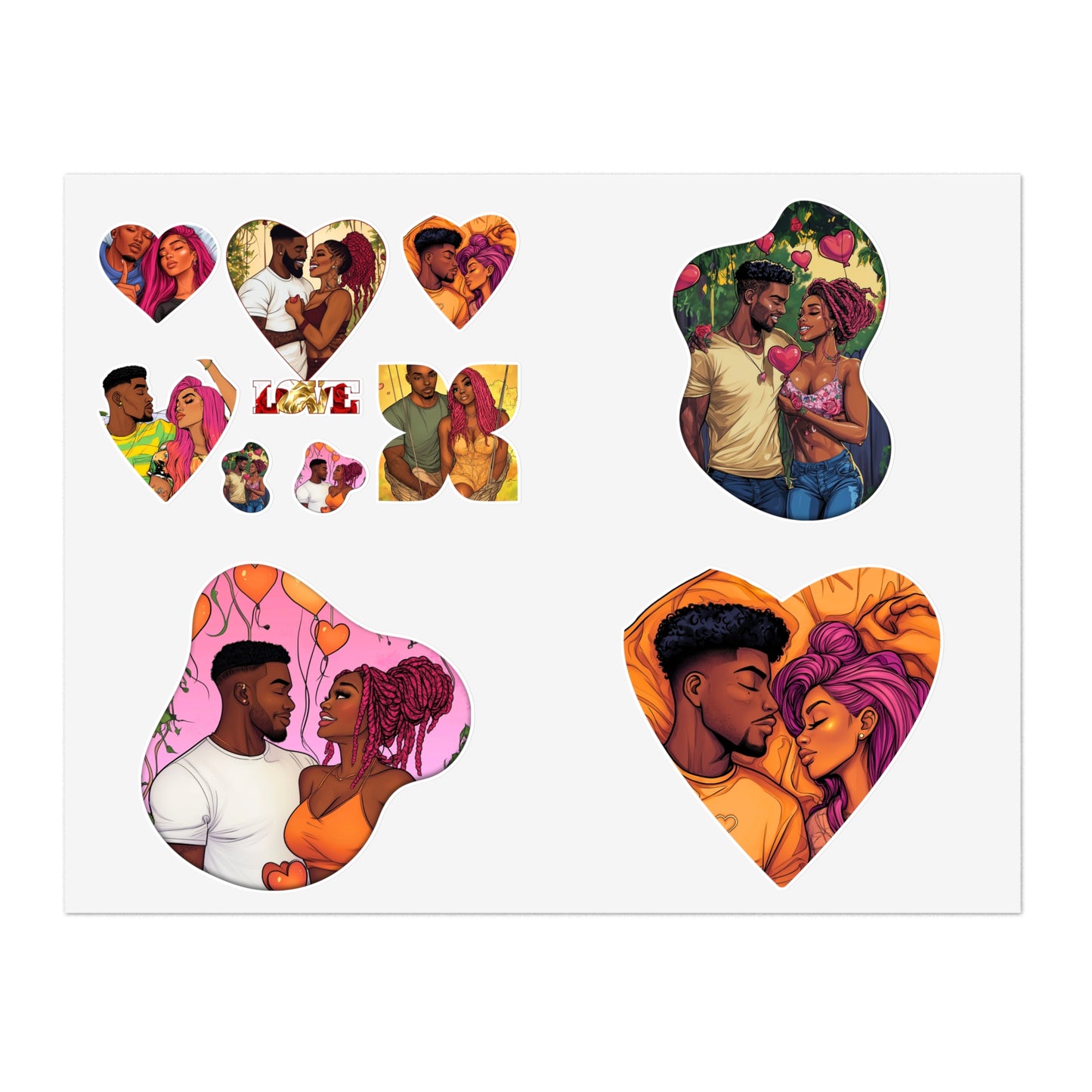 Black Love Sticker Sheet  – Celebrate Love & Connection