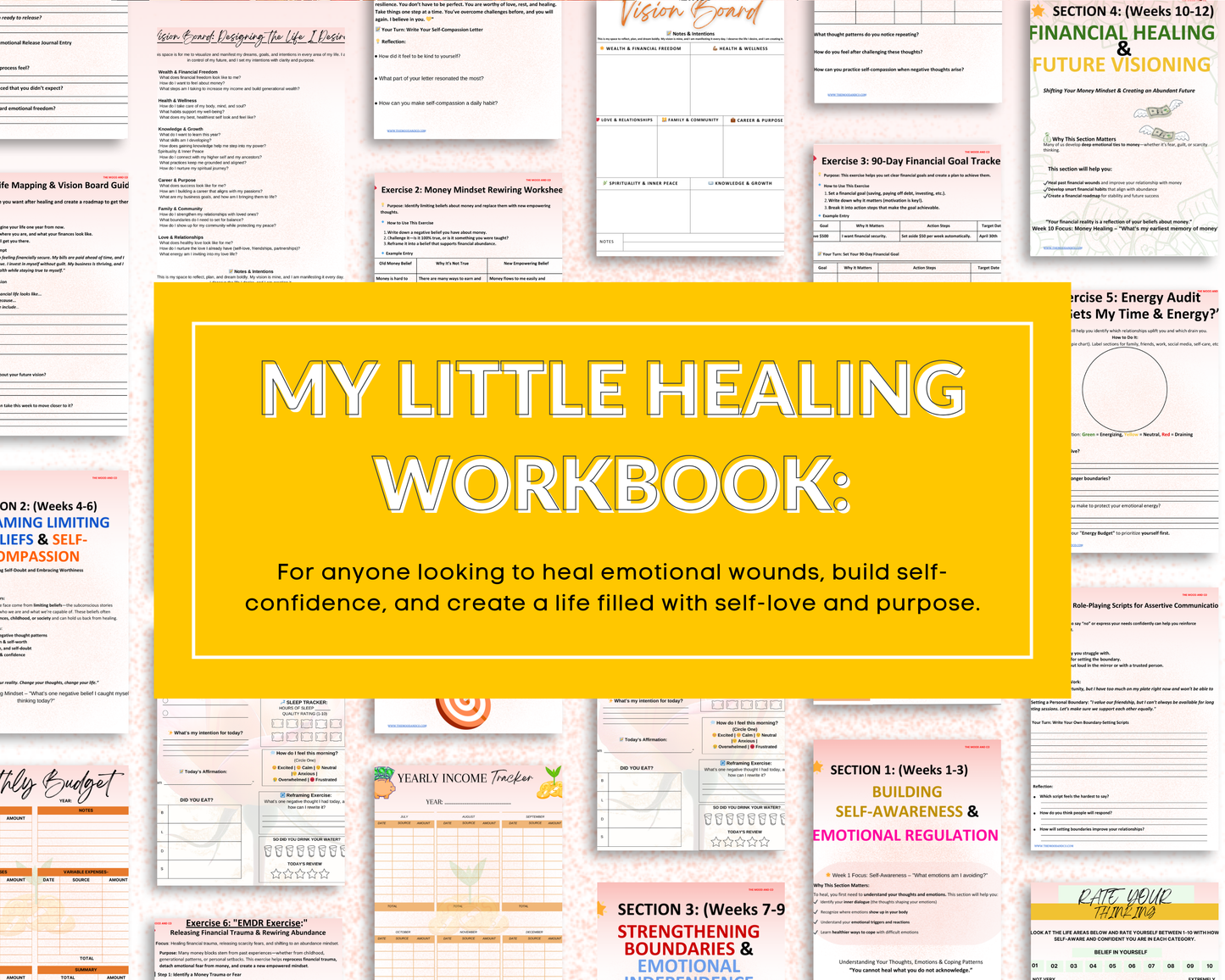 My Little Healing Workbook | 12-Week Emotional Healing & Transformation Journal